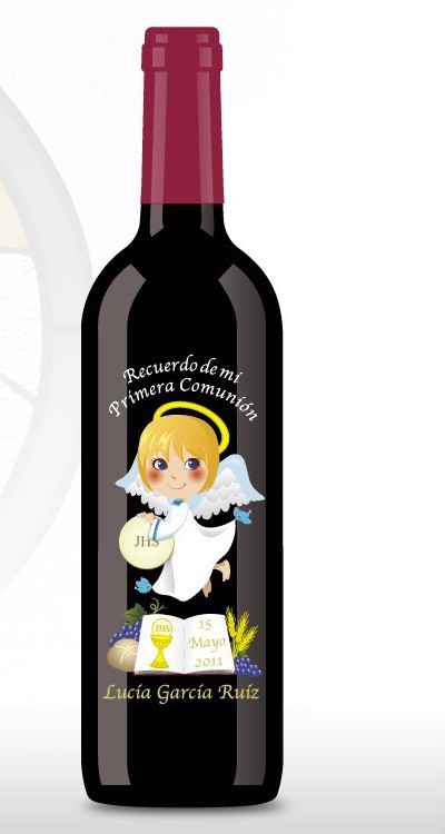 Mini botellas vino personalizadas ángel – Mis Detalles de Boda