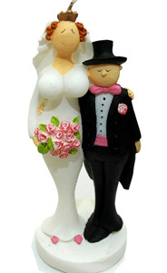 Vela para tarta de boda novios graciosos