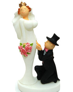 Vela pareja graciosa para tarta de boda