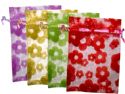 Lote 100 bolsas tull con flores 16x30cm