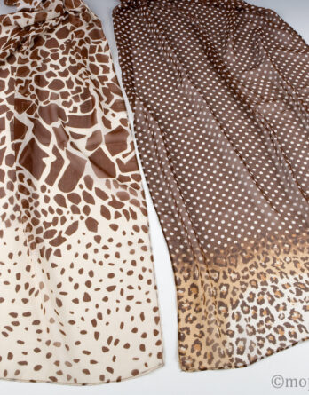 Foulard estampado animales color marrón