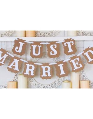 Guirnalda de papel Just Married
