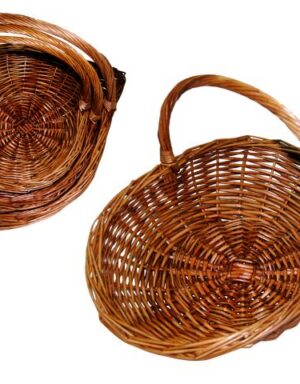Juego de 3 cestas de mimbre