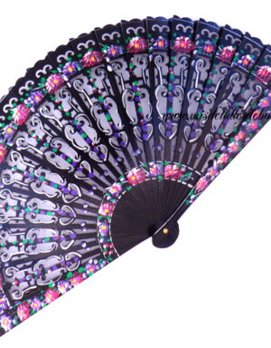 Abanico barajas pintado a mano 21cm